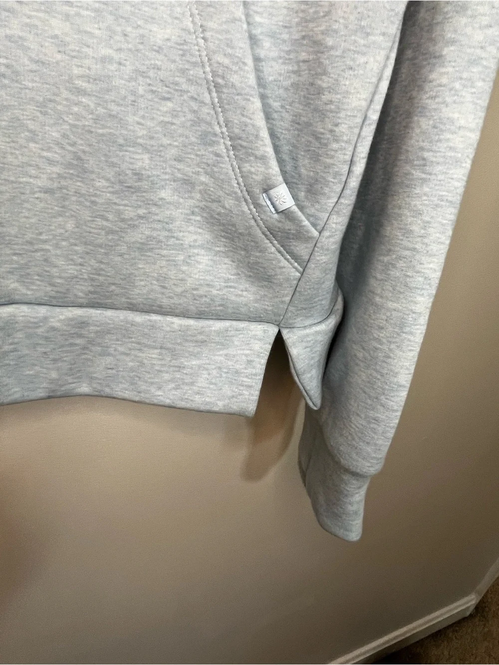 Athleta Girl Cozy Karma Light Blue Funnel Neck Pullover Sweatshirt Girls XXL 16